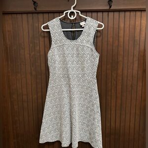 White and black dress